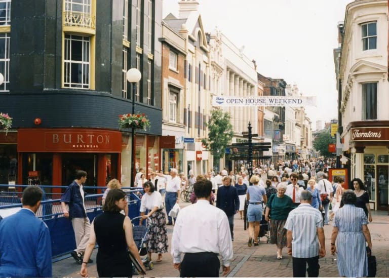 Hull city centre in the 1990s