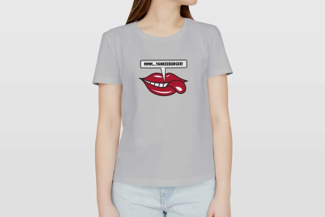 Women's Yankee Burger Print T-Shirt