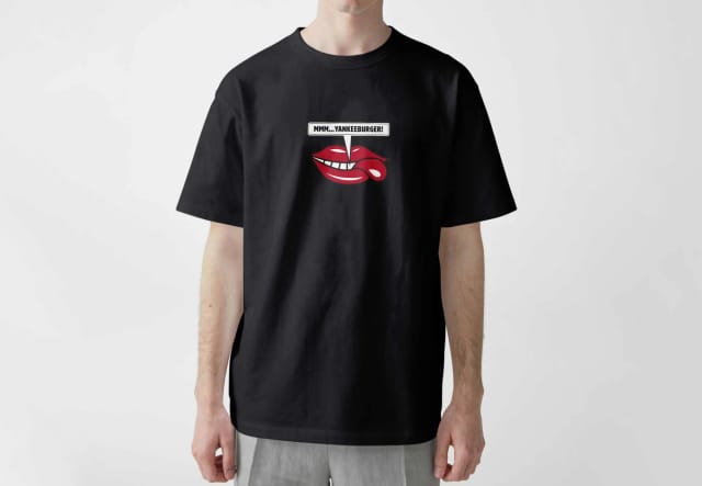 Men's Yankee Burger Print T-Shirt